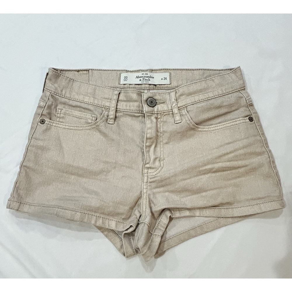 Abercrombie & Fitch Gold Metallic Festival Boho Short High Rise‎ Stretch SZ 00